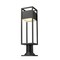 Z-Lite Barwick 1 Light Outdoor Pier Mounted Fixture, Black & Etched 585PHMR-533PM-BK-LED - alternate 3